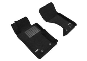 Fiat 124 Spider Floor Mat Set - Front - 3D MAXpider - Elegant Series - Black - `17-`20